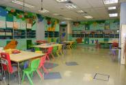 The main theme of this classroom is “Forest”. It provides spacious environment for children’s classroom activities.