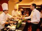 The star chefs prepared their signature dishes.